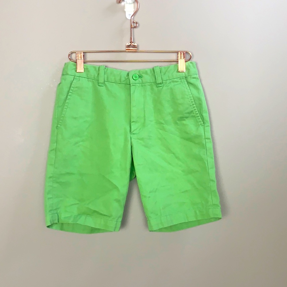 Boys Crew Cut Green Cotton Shorts